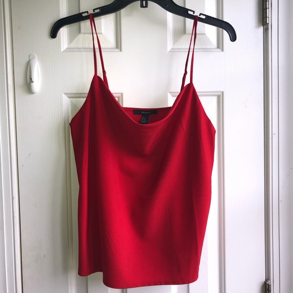 Forever 21 Tops - Red Cowl Neck Top